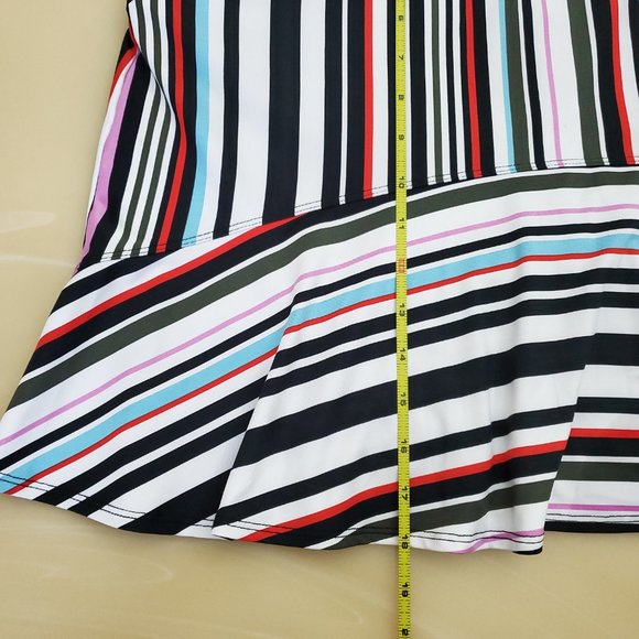 Tail Meadow Collection Honor Variegated Striped Flounce Skort - Picture 15 of 16